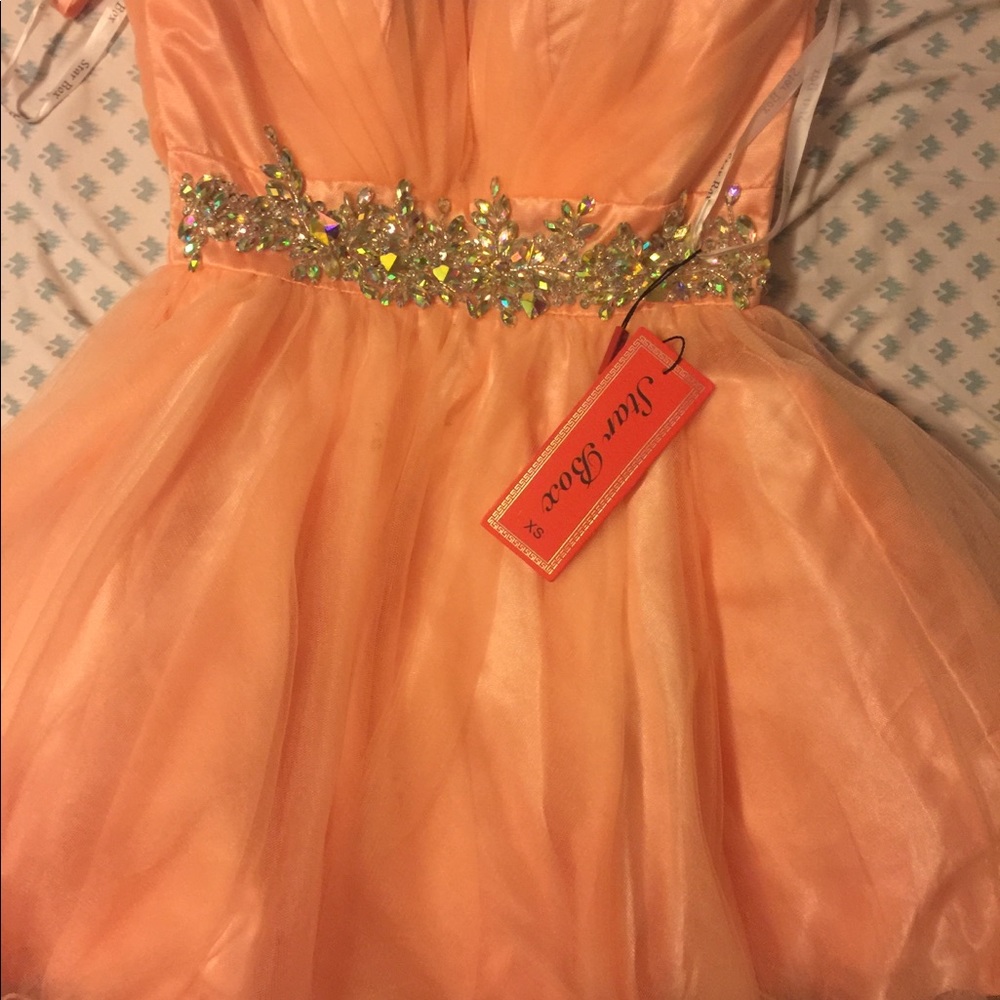 Peach formal dress